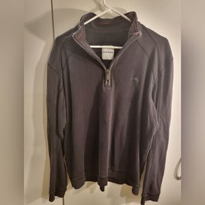 Tommy Bahama Mens Large Black 1/4 Zip Pullover